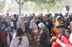 Indigenous Demonstrators Arrive To DC On Horseback