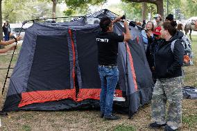 Indigenous Demonstrators Arrive To DC On Horseback