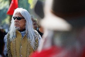 Indigenous Demonstrators Arrive To DC On Horseback