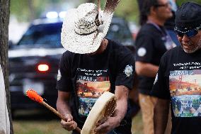 Indigenous Demonstrators Arrive To DC On Horseback