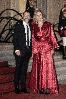 State Dinner in Honor of King and Queen of Belgium At Elysee - Paris