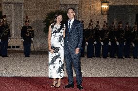 State Dinner in Honor of King and Queen of Belgium At Elysee - Paris