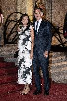 State Dinner in Honor of King and Queen of Belgium At Elysee - Paris