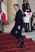 State Dinner in Honor of King and Queen of Belgium At Elysee - Paris