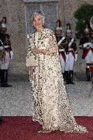 State Dinner in Honor of King and Queen of Belgium At Elysee - Paris