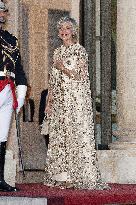 State Dinner in Honor of King and Queen of Belgium At Elysee - Paris