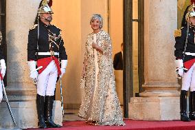 State Dinner In Honor Of King And Queen Of Belgium - Paris