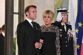 State Dinner In Honor Of King And Queen Of Belgium - Paris