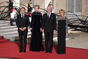 State Dinner In Honor Of King And Queen Of Belgium - Paris