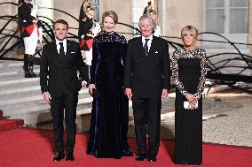 State Dinner In Honor Of King And Queen Of Belgium - Paris