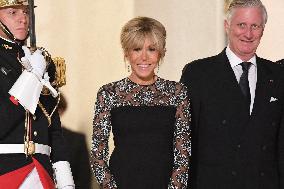 State Dinner In Honor Of King And Queen Of Belgium - Paris