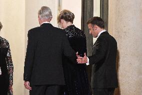 State Dinner In Honor Of King And Queen Of Belgium - Paris