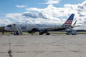 Governor Tim Walz Lands In Green Bay, Wisconsin.