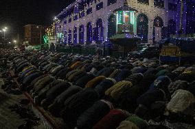 Kashmiri Muslims Pray At Shrine Of Sheikh Syed Abdul Qadir Jeelani In Srinagar