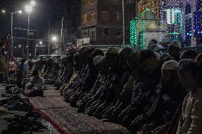 Kashmiri Muslims Pray At Shrine Of Sheikh Syed Abdul Qadir Jeelani In Srinagar