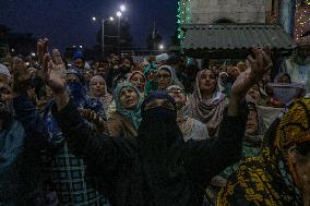 Kashmiri Muslims Pray At Shrine Of Sheikh Syed Abdul Qadir Jeelani In Srinagar