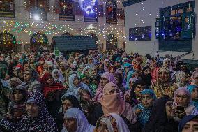 Kashmiri Muslims Pray At Shrine Of Sheikh Syed Abdul Qadir Jeelani In Srinagar