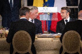 State Dinner In Honor Of King And Queen Of Belgium - Paris