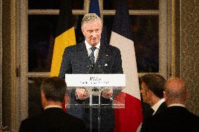 State Dinner In Honor Of King And Queen Of Belgium - Paris