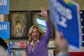 Jill Biden During Harris Rally - Michigan