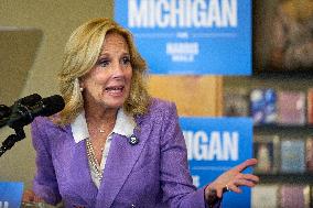 Jill Biden During Harris Rally - Michigan