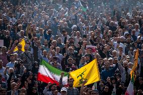 Funeral For General Abbas Nilforoushan In Tehran