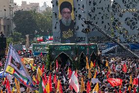 Funeral For General Abbas Nilforoushan In Tehran