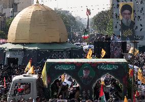 Funeral For General Abbas Nilforoushan In Tehran