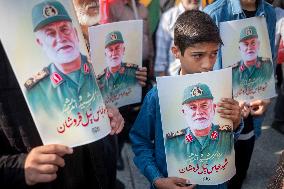 Funeral For General Abbas Nilforoushan In Tehran