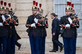 Macron Welcomes Lithuanian President at The Elysee Palace - Paris