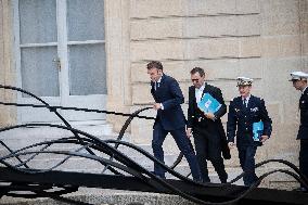 Macron Welcomes Lithuanian President at The Elysee Palace - Paris