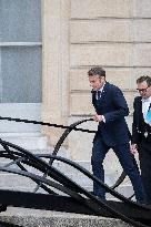 Macron Welcomes Lithuanian President at The Elysee Palace - Paris