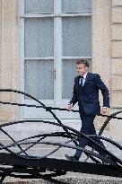 Macron Welcomes Lithuanian President at The Elysee Palace - Paris