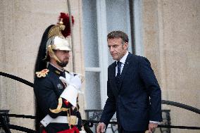 Macron Welcomes Lithuanian President at The Elysee Palace - Paris