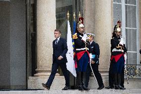 Macron Welcomes Lithuanian President at The Elysee Palace - Paris