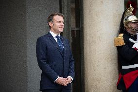 Macron Welcomes Lithuanian President at The Elysee Palace - Paris