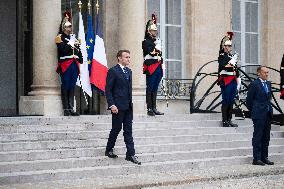 Macron Welcomes Lithuanian President at The Elysee Palace - Paris