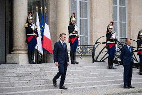 Macron Welcomes Lithuanian President at The Elysee Palace - Paris