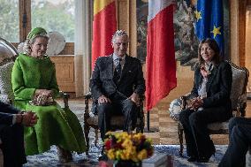 King and Queen of Belgium at the City Hall of Paris