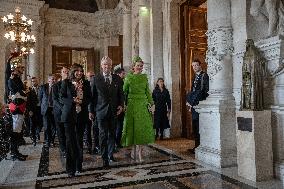 King and Queen of Belgium at the City Hall of Paris