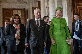 King and Queen of Belgium at the City Hall of Paris