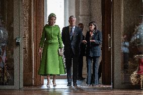 King and Queen of Belgium at the City Hall of Paris