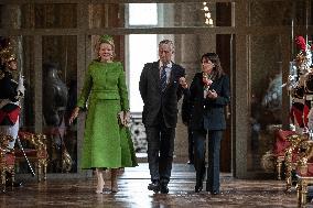 King and Queen of Belgium at the City Hall of Paris