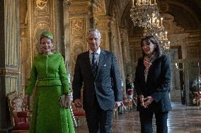 King and Queen of Belgium at the City Hall of Paris