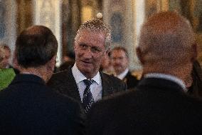 King and Queen of Belgium at the City Hall of Paris