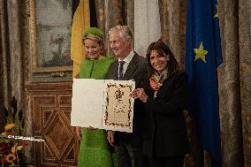 King and Queen of Belgium at the City Hall of Paris