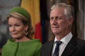 King and Queen of Belgium at the City Hall of Paris