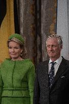 King and Queen of Belgium at the City Hall of Paris