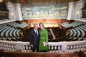 Belgium Royal Couple Visits La Sorbonne - Paris