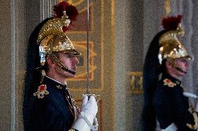 King and Queen Of Belgium At The City Hall Of Paris